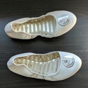 White Ralph Lauren Flats